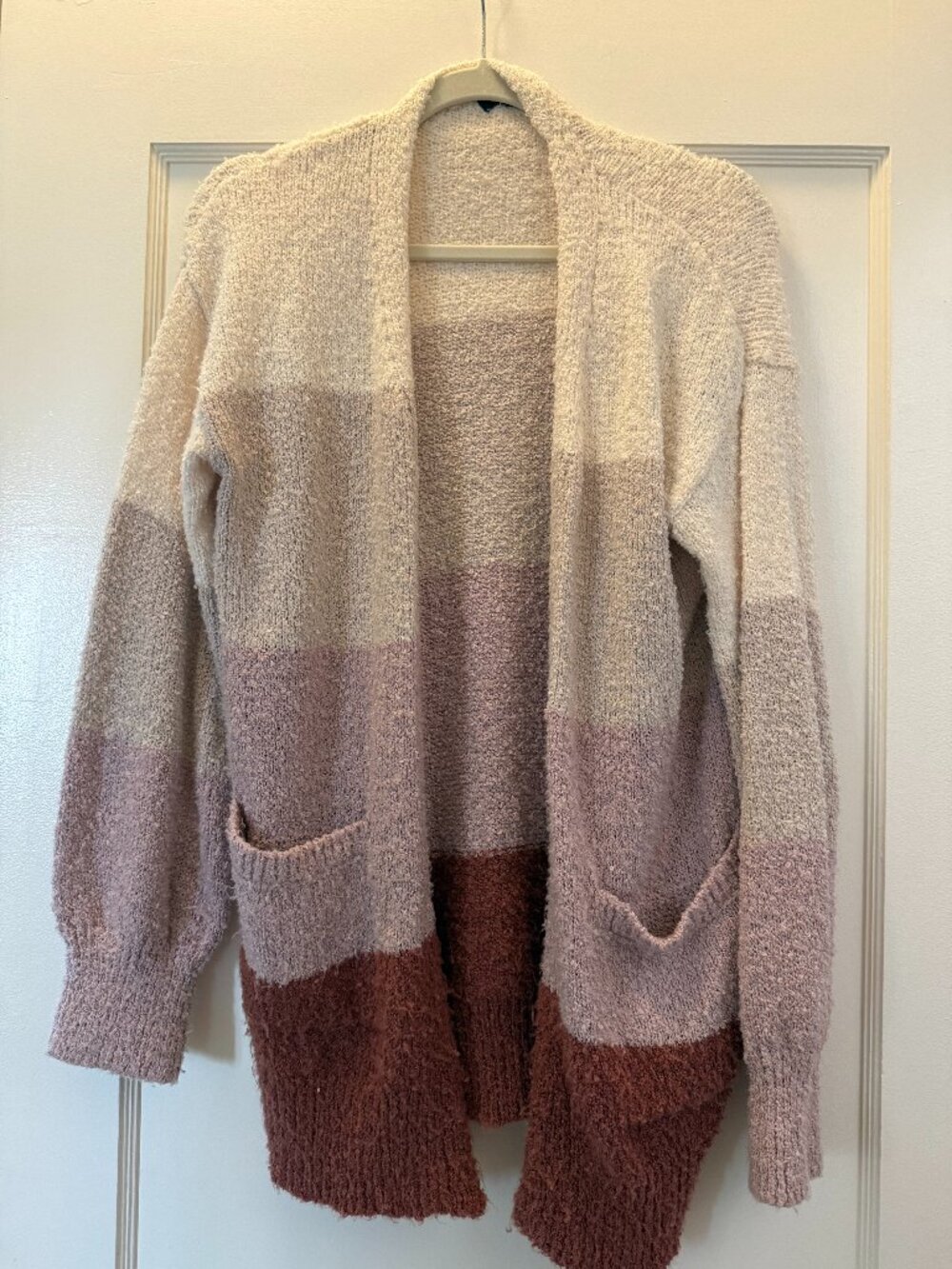 Colorblock Knit Cardigan Sweater